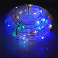 Newest Waterproof 10M 100 LED Solar Rope Tube Led String Strip Fairy Light Outdoor Garden Xmas Party Decor Fence Landscape