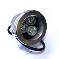 DC12V 3W underwater lights rgb ip68 waterproof rgb led pool lights fountain pond lights plane lens auto changing color