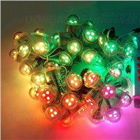 Wholesale 200PCS  IP68 led pixel modules D26MM 3 LEDs 5050 SMD RGB pixel Led Module led point light WS2801 DC 12V