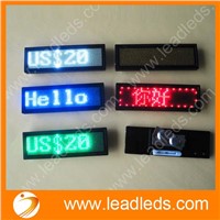 5sets/lot Wholesale mini sign board led name badge display scrolling message red yellow green blue white color optional Tag
