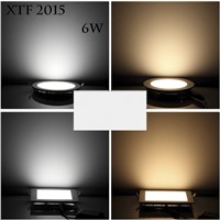 Xtf2015 6W Top Bright Super-thin Squar&amp;amp;amp;Round Cool&amp;amp;amp;Warm White LED Panel Lamps Ceiling Light LED T-P6