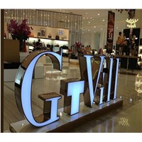 Outdoor and indoor 3D LED Letters Acrylic Front lit Advertising Business Signs With Stainless Steel Letter Shell custom