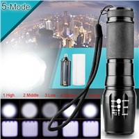 Top Selling Zoomable Focus 3000 Lumens CREE XM-L T6 LED Flashlight Torch  For 18650/26650/AAA Battery 5 Modes