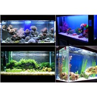 28 LEDs 220V Aquarium Lighting Clip Fish Tank Light White And Blue Water Plant Tropical Fish Grow Light Bulb Lamp