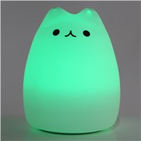 Creative Allochroic Colorful Animal Silicone Meng Pet Cute And Colorful Light Lamp Night Light Child Gift Home Decoration FULI