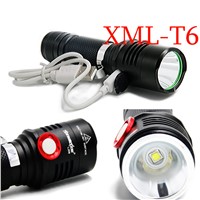 portable light 3800 Lumens usb rechargeable flashlight LED CREE XM-T6 Torch Mobile power Lanterna Lamp Power display Flash Light