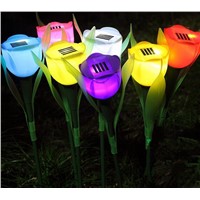 4pcs/lot Tulip shape Lawn Light, Solar LED Nightlight, villa landscape Christmas lights