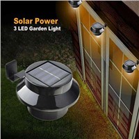 Uniquefire (6 Packs) New Waterproof Solar Powered 3-LED Outdoor Light (Black)For Garden Landscape Lawn Fence,Home,Gutter