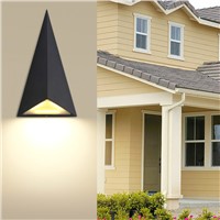 Modern led wall lamp, outdoor waterproof outdoor wall lights triangle, garden lights balcony aisle wall lamp AC85-256v