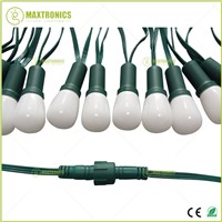 Wholesale price 500nodes addressable RGB G27 DC12V WS2811 LED Christmas pixel string light all GREEN wire waterproof IP68