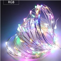 6PCS 30m-300led Copper Wire Warm White/RGB LED String Lights Starry Lights Fairy lights+24V Power Adapter+Remote Control