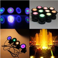 4pcs Waterproof Underwater Light Color LED Spotlight Lamp Garden Fountain Fish Tank Pool Pond Swimming Pool Aquarium Lighting