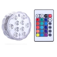 Battery Powered Submersible LED Lamp with Remote/ RGB Multi Color Changing Waterproof Light for Aquarium, Pond, Wedding,Party