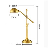 American Retro Copper Table Lamp European Luxurious Living Room Bedroom Study Bedside Creative Personality Vintage Table Lights