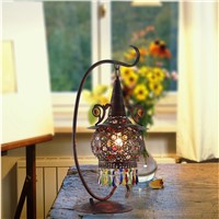 Hot sale E27 LED Southeast Asia table lamp retro iron bar decorative table lamps