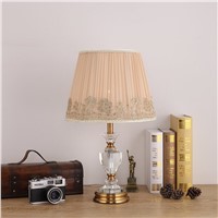 Ganeed Crystal Flower Table Lamps For Living Room Bedroom,30*50CM/11.8*19.6 Inch W*H.