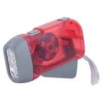 New LED led flashlight Torch Wind Up Hand Press Rechargeable Torch 3 LED Camp Flashlight Small