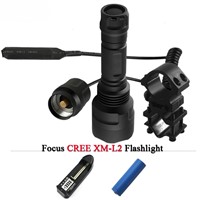T6 L2 Tactical led flashlight cree XML T6  XM-L2 torch led 1 mode 5 mode Waterproof flash light 18650 Rechargeable battery