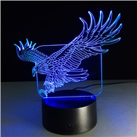 christmas decorations for home Amazing Flying Big Eagle Shape Night Light Colorful Hawk 3D Table Lamp for Office Hotel Bedroom