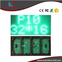 10mm pixel outdoor single red color 320x160 32x16 p10 led sign module p10 single color green panel