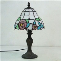 36cm Tiffany rose colored glass table lamp Bedroom study desk lamp Tiffany lighting lamp