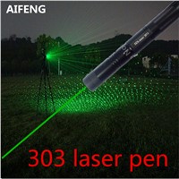 AIFENG Green Laser Pointer 532nm 5mw 303 Laser Pen Powerful Lazer Pointer With Starry Head Match Adjustable star stage
