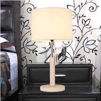 New Modern European Luxurious Simple Leather Fabric Led E27 Table Lamp For Wedding Deco Bedroom Bedside Living Room Deco 1941