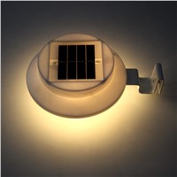 10PCS Solar Lamp Powered Outdoor Porch Yard Wall LED Light Gutter Fence Backyard Garden Wall Lighting Bracket White / Warm Light