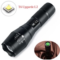 UniqueFire Zoomable Led Flashlight Waterproof Ultra Bright 5 Mode CREE XML T6 Torch Lights Bike Light Rechargeable 186500 Or AAA