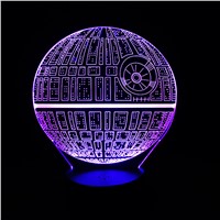 LED Light for home Bulb Ball Force Awakens Death Star Table Lamp 3D Death Star  Light Touch Switch Gifts Lamp for Star Wars Fans