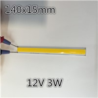 140x15mm LED cob module LED lights glowing plate surface table lamp source vehicle light 3W COB LED Lights for DIY