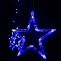 US Curtain  Lights 2M*0.6M 138Leds String Light Christmas Wedding Garland Outdoor Curtain Rope Lamps 4 Colors VES12 T0.4