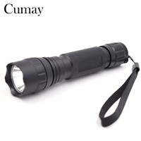Cumay 1 Mode LED Flashlight Mini Black 2000Lumen Waterproof LED Torch penlight  use 18650 battery
