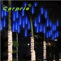 Super 50CM LED Lights Meteor Shower Rain Snowfall Xmas Tree Garden Outdoor US plug 170104