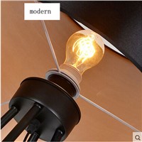 T Florr Lamp Black and White Fabric Chimney Iron Lamp For Reading Study Room Office Home Fashion Modern