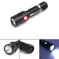 XML L2 USB Rechargeable Flashlight 2000lm Adjustable Brightness 2 Modes LED flashlight Lamp Light Tactical Torch Lantern 18650