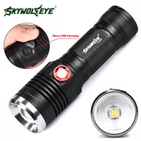 Super  ZOOMABLE CREE XM-L2 U2 LED 3 Mode 26650/18650 USB Rechargeable Flashlight Torch 170127