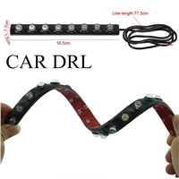 newest car styling parking fog lamps car 12V High power DRL 2PCS 8LED Eagle-eye Waterproof flexible car daytime running lights