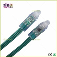 100pcs wholesale Full Color DC5V/DC12V 12mm WS2811 IC RGB Led Module String Green wire Waterproof IP68 Digital LED Pixel Light