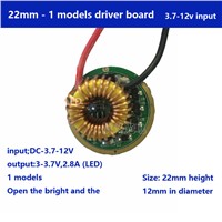 1pcs cree xml led xml2 led T6 U2 driver  22mm 3.7-12V drive 2.8A 5-Models  1-Models LED Driver for  The flashlight driven plate