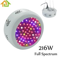 216W Brightness 72pcs High Power Full Spectrum Led UFO Grow Light for Plants Flowering Lighting