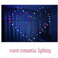 220V Romantic Fairy love shape LED Curtain String Lighting For Holiday Wedding Garland Party Decoration
