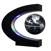 new C Shape led night light with Magnetic Levitation Floating Globe World Map 3 Colors for Home and Office Decoration, Kids Gift