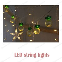 Pineapple Fairy String Light Holiday Lights Garland 10Leds Battery Powered room Lamps