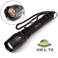 8000 Lumens Flashlight 5-Mode CREE XM-L T6 LED Flashlight Waterproof Zoomable Focus Torch lampe torche by 2*18650 Battery