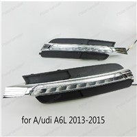 12V 6000k LED DRL Daytime running light for Audi A6L 2013 2014 2015 fog light Car styling