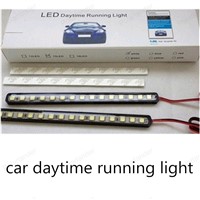 1pairs 12V LEDSX2 High quality Aluminum Waterproof White light universal car daytime running light DRL