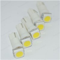 10Pieces/Lot T5 1SMD Interior Bulbs Wedge Lamp 5050 t5 5050 led car light car led t5 car licence plate light