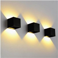 Dimmable 8W /10W IP65 Adjustable Surface Mounted Outdoor Cube Led Wall Lamp, Led Outdoor Wall Lamp ,up and Down Wall Light