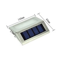 Solar Power 2 LEDs Outdoor Waterproof Pathway Stairs Lamp Light Energy Saving LED Solar wall Lamp Warm White Cold white